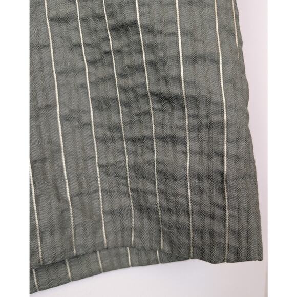 OZAI N KU Striped Wide Leg Bermuda Shorts M Olive Green M - Picture 8 of 14